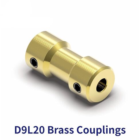 D9L20 2mm/2.3mm/3mm/3.17mm/4mm/5mm/6mm Brass Flexible Coupling Coupler Transmission Connector 1Pcs(4mm to 4mm) in Saudi Arabia