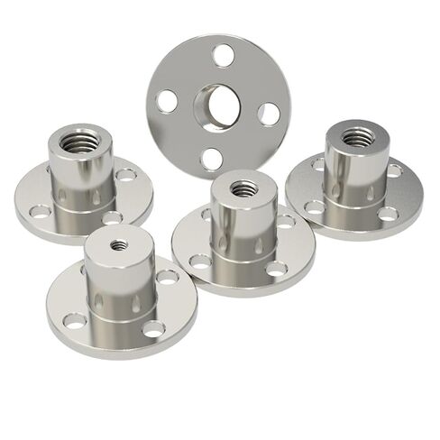 M3 M4 M5 M6 M8 Steel Flange Thread Nut Coupling Rigid Couper Guide Shaft Support 1Pcs(M3 Screw Nut) in Saudi Arabia