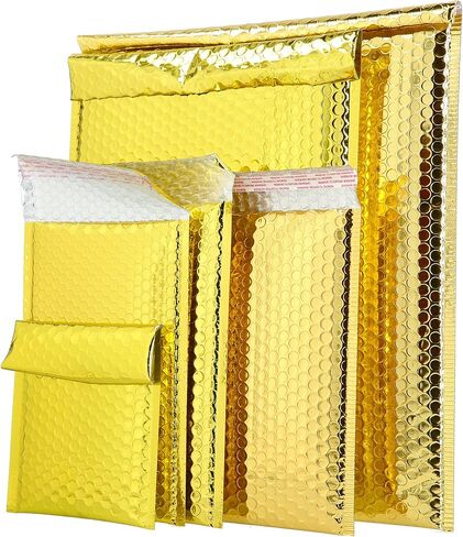 PSBM 250 PCS 6.75 x 7 Inch Silver Metallic Glamour Bubble Mailers, Self-Sealing Peel-Off Strip, Padded Envelopes for Safe and Secure Shipping in Saudi Arabia