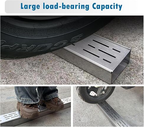 Stainless Steel Channel Drain Kit for Garage, Deck, Driveway, Patio, Yard, Parking Lot - 10x4cm (4"x1.625") Trench Drain and Grate System, Durable Floor Grating in Kuwait