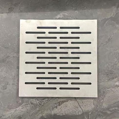 Square Garden Trench Drain Cover with Frame, 30x30cm (11.8x11.8 in) Concrete Catch Basin Grate for Deck, Patio, Yard & Garage Floor Drainage Solutions in Saudi Arabia