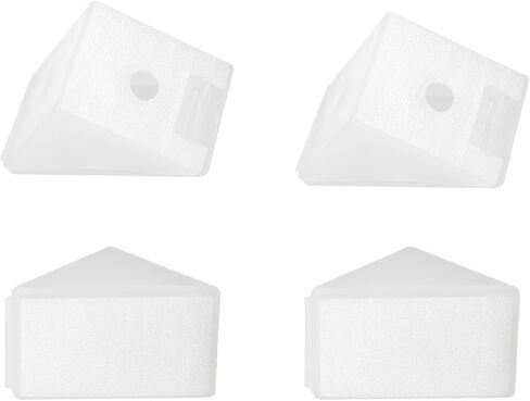 21x21x17mm(LxWxH) Plastic Corner Brackets -10Pack - Good for Furniture Repairing - 2 Holes L Shape Right Angle Brace - White in Saudi Arabia