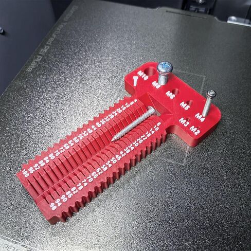 فاحص خيط الصواميل والمسمار المتري، أداة قياس الخيط M2-M10 الأحجام المترية ومقياس الطول 4-100، مكتشف حجم المسمار ومعرف الصمولة للتحقق السريع من الحجم، قطعة واحدة in Kuwait