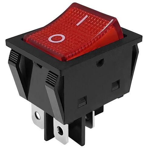 30A 250V 4 Pin 2 Position KCD4 ON/Off مفتاح الروك، مفتاح تبديل القارب DPST مع ضاغط محمول صغير، مروحة، مكبس الساندويتش، مكبس القبعة، اللحام إلخ. in Kuwait