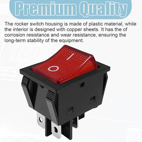30A 250V 4 Pin 2 Position KCD4 ON/Off مفتاح الروك، مفتاح تبديل القارب DPST مع ضاغط محمول صغير، مروحة، مكبس الساندويتش، مكبس القبعة، اللحام إلخ. in Kuwait