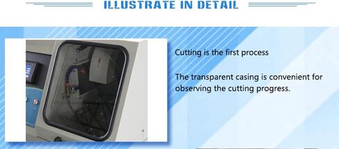 Q-100B Automatic Metallographic Cutting Machine Metallographic and Petrographic Sample Precision Cutting Machine - Stainless Steel Housing, 220V Motor, 3KW Power in Saudi Arabia