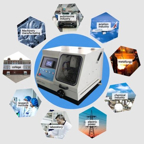 Q-100B Automatic Metallographic Cutting Machine Metallographic and Petrographic Sample Precision Cutting Machine - Stainless Steel Housing, 220V Motor, 3KW Power in Saudi Arabia