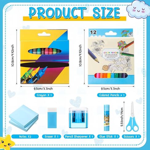 48 Pcs Back to School Supplies Kit Grad School Essentials Bundle Include Folders Notebooks Rulers Scissors Pencils Pens and Much More(Pink) in Saudi Arabia