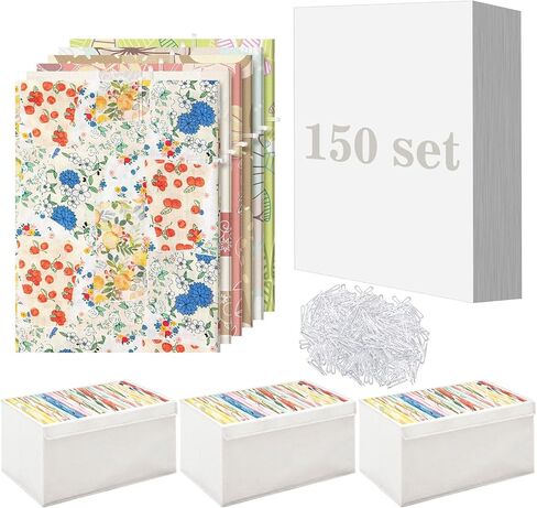 Sadnyy 50 Pack 8.3 × 11 بوصة منظمات القماش منظمات الكتب الهزلية مع مقاطع التمساح البلاستيكية 200 مساءً in Kuwait