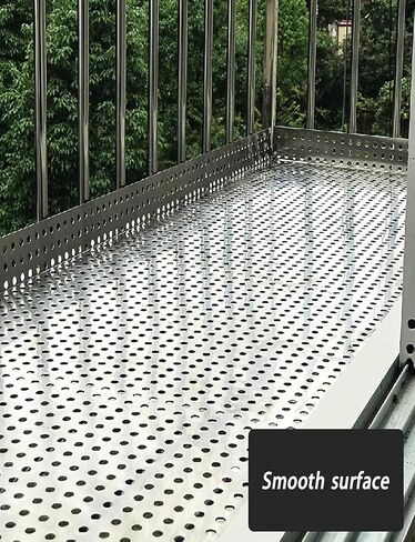 Stainless Steel Perforated Sheet - Decorative Metal Grate for Garden Fence & Balcony Window Anti-Theft Mesh (50x200cm) - Durable, Weather-Resistant Security Solution in Kuwait
