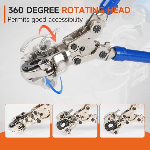 أداة تجعيد تركيبات الأنابيب النحاسية iCrimp مع فك 1/2,3/4 و1 بوصة لتركيب النحاس ProPress IWISS-1632AF in Kuwait