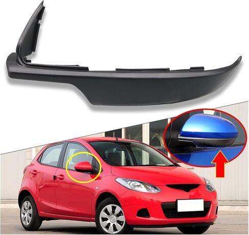 غطاء مرآة الرؤية الخلفية للجناح غطاء سفلي سفلي لسيارة Mazda 2 لـ Demio DE 2007-2014 لـ Mazda 6 لـ Atenza GH 3 لـ Axela BL 2007-2013 أغطية غطاء مرآة (اللون: الجانب الأيمن) in Kuwait
