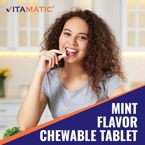 Vitamatic Salivarius Complex 10 Billion Chewable Mint Flavored Tablet - 60 Count - Oral Health Chewable Probiotics + Prebiotics - Supports Healthy Teeth, Gums, & Better Breath-2 Pack in Saudi Arabia