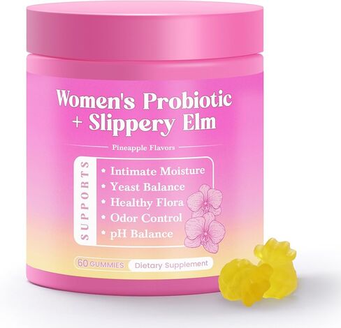 Her Juicy Feminine Probiotics Gummies, Premium Feminine Balance Gummies with Slippery Elm for Women's pH Balance, Healthy Odor, Flora and Immune Support 30-Day Supply in Saudi Arabia