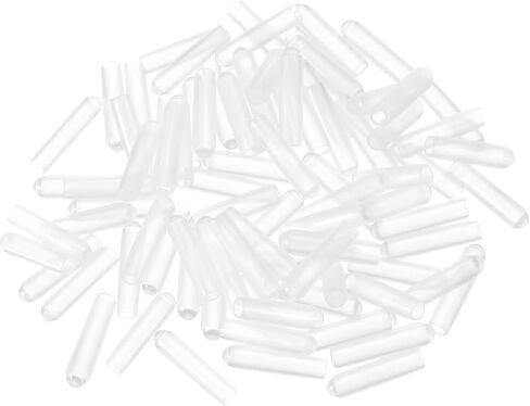 PATIKIL 2mm ID Rubber End Caps, 100Pcs Round Tube Bolt Cap Cover Screw Thread Protectors for Tubes Blot Boning Sealing, Clear in Saudi Arabia