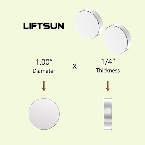 Strong Neodymium Disc Magnets - N42, 1.00" D x 1/4" H - 8 Pack, Super Powerful Rare Earth Magnets for Fridge, DIY, Building, Scientific, Craft, and Office 1.00" Dia x 0.25" Thick Mighty Magnet in Kuwait