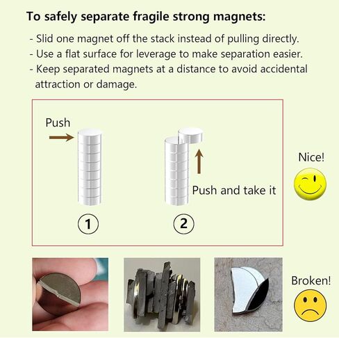Tiny Strong Neodymium Disc Magnets - N42, 1/8" D x 1/16" H - 500 Pack, Powerful Mini Rare Earth Magnets for Fridge, DIY, Building, Scientific, Craft, Office, 0.125" x 0.0625" Small Magnet in Kuwait