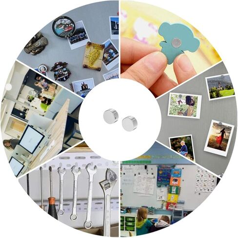 Tiny Strong Neodymium Disc Magnets - N42, 1/8" D x 1/16" H - 500 Pack, Powerful Mini Rare Earth Magnets for Fridge, DIY, Building, Scientific, Craft, Office, 0.125" x 0.0625" Small Magnet in Kuwait