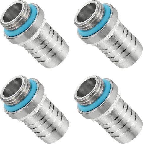 PATIKIL G1/4 x 5mm Hose Barb Fitting Adapter, 4PCS Male Aluminum Pipe Fittings Soft Tube Barb Reducer Connector for PC Computer Water Cooling System 4mm Hose, Silver in Saudi Arabia