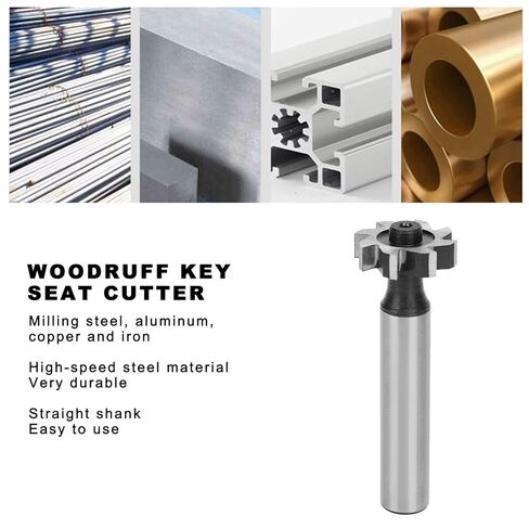 Woodruff Key ing, HSS Straight Shank T Slot, 5x19x10mm Speed Steel CNC Tool, w for Steel Aluminum Copper Iron in Saudi Arabia