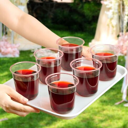 50 Pcs Pink Plastic Cups, 12 Oz Disposable Stemless Wine Glasses Cocktail Pink Party Cups for Meeting, Wedding, Birthday, Valentines Party in Kuwait