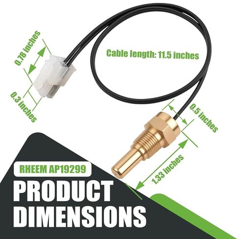 AP19299 استبدال مستشعر غرفة الثرمستور لسخانات وغلايات المياه بدون خزان Rheem and Ruud، أجزاء سخان المياه بمستشعر درجة الحرارة المتوافقة مع مضخات الحرارة Rheem in Kuwait