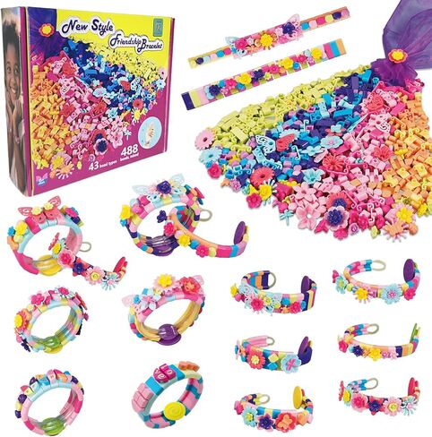 مجموعة Bolvisep Friendship Bracelet Make ، ومجوهرات سوار DIY مجموعة مع ملصقات وسحر ، أفضل هدايا عيد ميلاد للفتيات 6 7 8 9 10 11 12 سنة in Kuwait