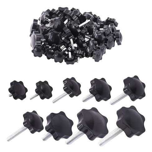 Screws Thumb Screws Star Shape Thread Clamping Handle Bolt Bakelite Hand Knob Tightening Screw Industry Equipment Plastic Steel in Saudi Arabia