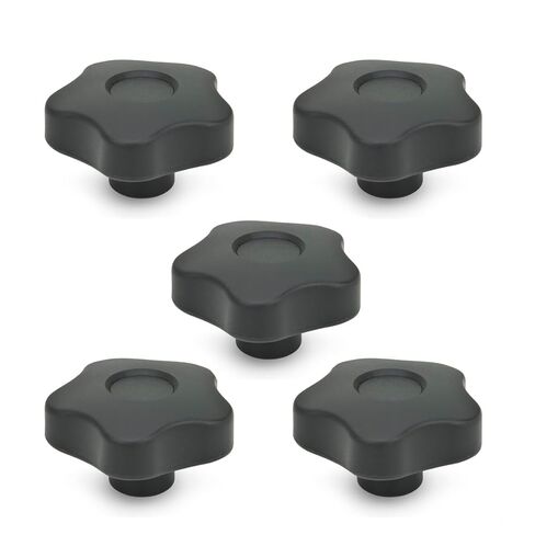 Ganter Normelemente | Star Grip Nut | GN 5337.2-50-M8-E | Pack of 5 | Plastic | with Brass Socket | Handle 50 mm | Thread M8 in Saudi Arabia
