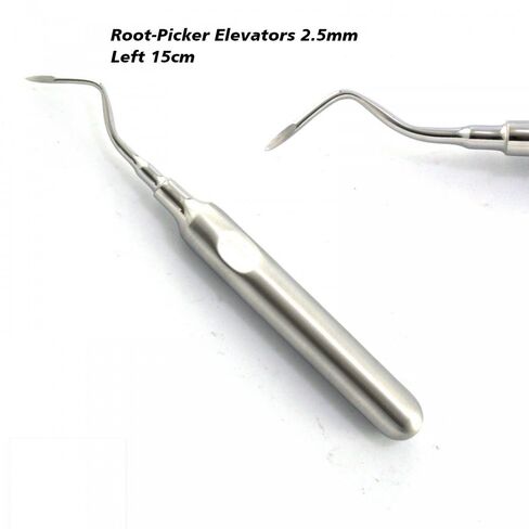 3 Pcs Heidbrink Root Tip Elevators Set Straight, Left, Right Angled Tips PDL Luxating Root Picker Elevator Hexagonal Handle Premium Quality Root Tips Tooth Exraction Dental Instruments. in Kuwait