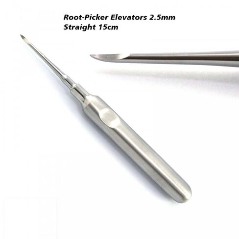 3 Pcs Heidbrink Root Tip Elevators Set Straight, Left, Right Angled Tips PDL Luxating Root Picker Elevator Hexagonal Handle Premium Quality Root Tips Tooth Exraction Dental Instruments. in Kuwait