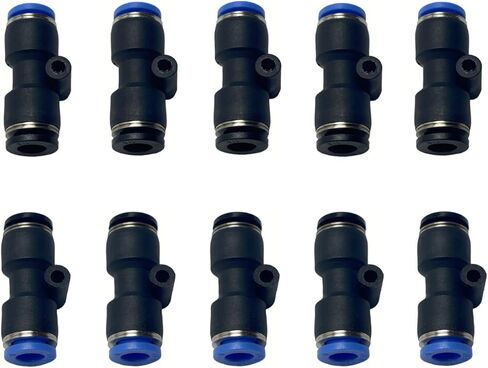 PNEUMATIC Push to Connect Straight 1/4 inch Tube OD x 6MM OD Straight Reducer Connector,Tube Fitting Push Connector PG1/4-6(Pack of 10) in Saudi Arabia