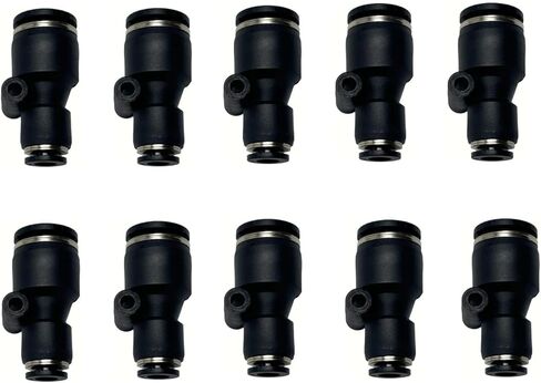 دفع هوائي لتوصيل أنبوب مستقيم 1/4 بوصة OD × 6 مم OD موصل مخفض مستقيم، موصل دفع مناسب للأنبوب PG1/4-6 (عبوة من 10) in Kuwait