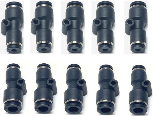 PNEUMATIC Push to Connect Straight 1/4 inch Tube OD x 6MM OD Straight Reducer Connector,Tube Fitting Push Connector PG1/4-6(Pack of 10) in Saudi Arabia