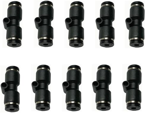PNEUMATIC Push to Connect Straight 1/4 inch Tube OD x 6MM OD Straight Reducer Connector,Tube Fitting Push Connector PG1/4-6(Pack of 10) in Saudi Arabia