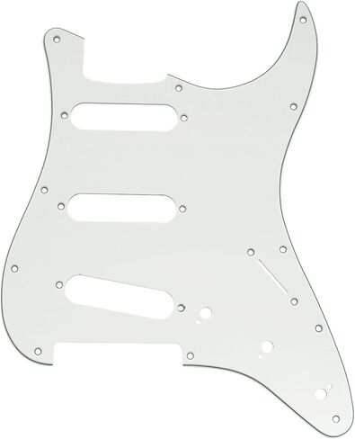 جيتار Musiclily Pro ذو 11 فتحة ST للجيتار الكهربائي Squier Sonic Strat SSS، 4 طبقات من اللؤلؤ الأبيض القديم in Saudi Arabia