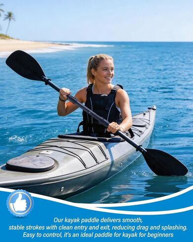 مجداف كاياك قابل للتعديل 62-87 بوصة مجداف كاياك تلسكوبي عمود من الفولاذ المقاوم للصدأ وشفرات من الألياف الزجاجية مجذاف تجديف قابل للفصل مع حقيبة تخزين للمراهقين والبالغين in Kuwait