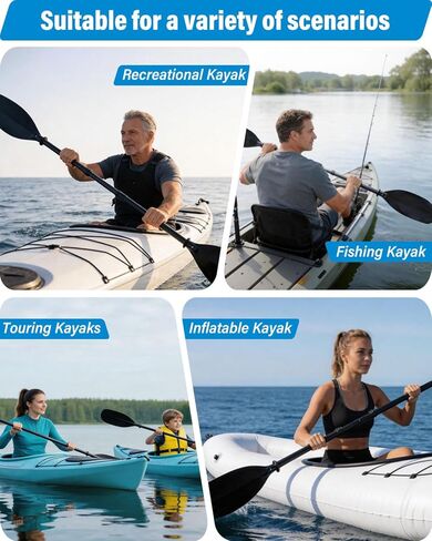 مجداف كاياك قابل للتعديل 62-87 بوصة مجداف كاياك تلسكوبي عمود من الفولاذ المقاوم للصدأ وشفرات من الألياف الزجاجية مجذاف تجديف قابل للفصل مع حقيبة تخزين للمراهقين والبالغين in Kuwait