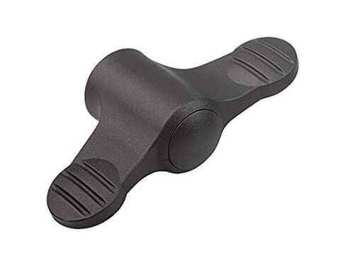 Kipp 06652-1A1 Novo·Grip Grey Thermoplastic Wing Grip with 10-32" Internal Thread, Steel Bushing, Inch, 14 mm Diameter, Anthracite Grey Cap Color (Pack of 10) in Saudi Arabia