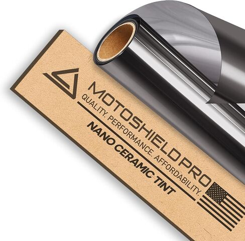 تظليل نافذة MotoShield Pro 5% VLT نانو سيراميك للسيارة مقاس 30 بوصة × 10 قدم 2 طبقة مقاومة للحرارة العالية وتقليل الوهج، طبقة خصوصية تلقائية للخصوصية، ترفض ما يصل إلى 99% IRR، 99% حجب للأشعة فوق البنفسجية، انكماش سهل بنفسك in Kuwait