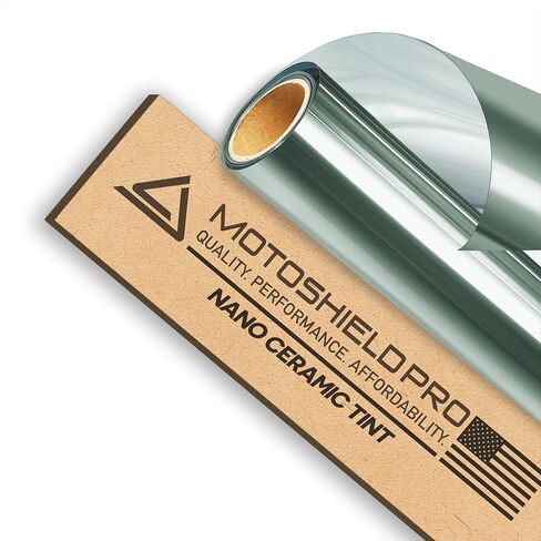 تظليل نافذة MotoShield Pro 5% VLT نانو سيراميك للسيارة مقاس 30 بوصة × 10 قدم 2 طبقة مقاومة للحرارة العالية وتقليل الوهج، طبقة خصوصية تلقائية للخصوصية، ترفض ما يصل إلى 99% IRR، 99% حجب للأشعة فوق البنفسجية، انكماش سهل بنفسك in Kuwait
