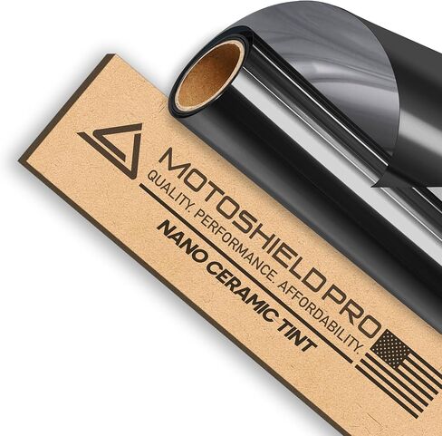 تظليل نافذة MotoShield Pro 5% VLT نانو سيراميك للسيارة مقاس 30 بوصة × 10 قدم 2 طبقة مقاومة للحرارة العالية وتقليل الوهج، طبقة خصوصية تلقائية للخصوصية، ترفض ما يصل إلى 99% IRR، 99% حجب للأشعة فوق البنفسجية، انكماش سهل بنفسك in Kuwait