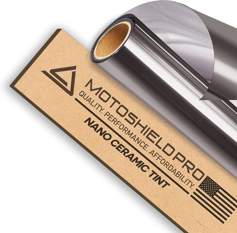تظليل نافذة MotoShield Pro 5% VLT نانو سيراميك للسيارة مقاس 30 بوصة × 10 قدم 2 طبقة مقاومة للحرارة العالية وتقليل الوهج، طبقة خصوصية تلقائية للخصوصية، ترفض ما يصل إلى 99% IRR، 99% حجب للأشعة فوق البنفسجية، انكماش سهل بنفسك in Kuwait