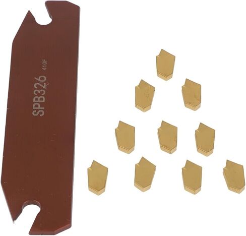 حامل أداة فراق القطع المخرطة SPB326 مع 10 قطع من الكربيد GTN-3 SP300 لتصنيع المعادن باستخدام الحاسب الآلي والفولاذ شبه النهائي in Kuwait