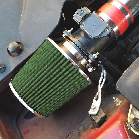 Mortar Aftermarket Auto Air Filter – 3.5 In Flange ID Car Enthusiast Class Universal Cold Air Intake Gulps in More Air for More Engine Power & Passionate Induction Sound, Blue in Saudi Arabia