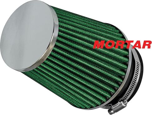 Mortar Aftermarket Auto Air Filter – 3.5 In Flange ID Car Enthusiast Class Universal Cold Air Intake Gulps in More Air for More Engine Power & Passionate Induction Sound, Blue in Saudi Arabia