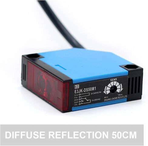 30 سم 50 سم انعكاس منتشر E3JK مستشعر كهروضوئي مفتاح القرب DC AC 5-Wire Relay Output 12-250V NPN/PNP الترانزستور (Ds50-500mm، AC-DC Light-ON) in Kuwait
