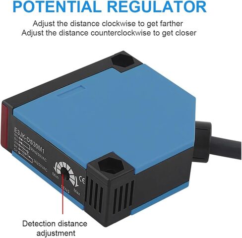 30 سم 50 سم انعكاس منتشر E3JK مستشعر كهروضوئي مفتاح القرب DC AC 5-Wire Relay Output 12-250V NPN/PNP الترانزستور (Ds50-500mm، AC-DC Light-ON) in Kuwait