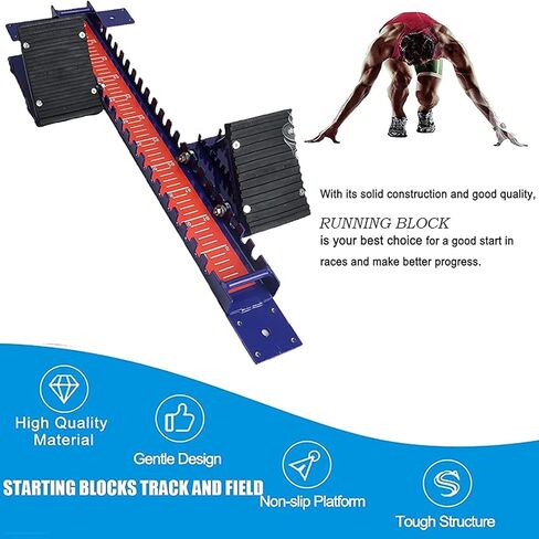 Competition Athletics Track Starting Block Enhanced Grip & Standard Pedals for Intense Training in Kuwait