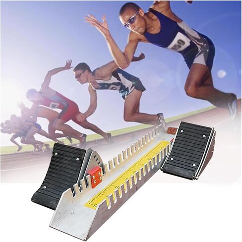 Track & Field Starters Starting Blocks for Sprinting, Lightning Track & Field Starters for Plastic Runway Cinder Track, 6 Angle Adjustable Sprinting Pedals, 6mm Thick Aluminum Alloy in Kuwait